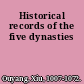 Historical records of the five dynasties