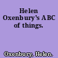 Helen Oxenbury's ABC of things.