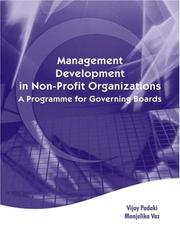 Management development in non-profit organizations : a programme for governing boards /