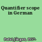 Quantifier scope in German