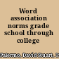 Word association norms grade school through college /