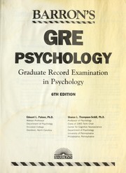 Barron's GRE psychology : Graduate Record Examination in psychology /
