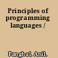 Principles of programming languages /