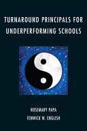 Turnaround principals for underperforming schools