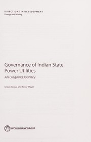 Governance of Indian state power utilities : an ongoing journey /