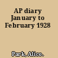 AP diary January to February 1928