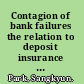 Contagion of bank failures the relation to deposit insurance and information /
