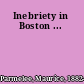 Inebriety in Boston ...