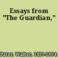 Essays from "The Guardian,"