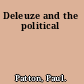 Deleuze and the political