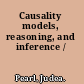 Causality models, reasoning, and inference /