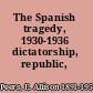 The Spanish tragedy, 1930-1936 dictatorship, republic, chaos,