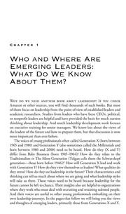 Next generation leadership : insights from emerging leaders /
