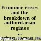 Economic crises and the breakdown of authoritarian regimes Indonesia and Malaysia in comparative perspective /