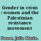 Gender in crisis : women and the Palestinian resistance movement /