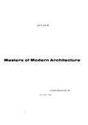 Masters of modern architecture.