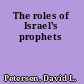 The roles of Israel's prophets