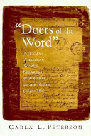 Doers of the word : African-American women speakers and writers in the North (1830-1880) /