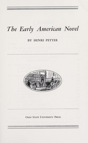 The early American novel.