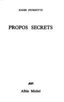 Propos secrets /
