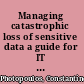 Managing catastrophic loss of sensitive data a guide for IT and security professionals /