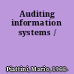 Auditing information systems /