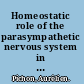 Homeostatic role of the parasympathetic nervous system in human behavior