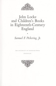 John Locke and children's books in eighteenth-century England /