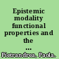 Epistemic modality functional properties and the Italian system /