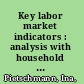 Key labor market indicators : analysis with household survey data /
