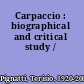 Carpaccio : biographical and critical study /