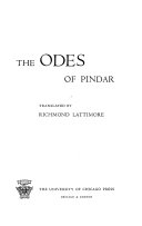 The odes of Pindar /