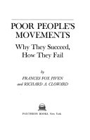 Poor people's movements : why they succeed, how they fail /