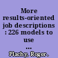 More results-oriented job descriptions : 226 models to use or adapt--with guidelines for creating your own /