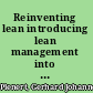 Reinventing lean introducing lean management into the supply chain /