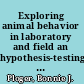 Exploring animal behavior in laboratory and field an hypothesis-testing approach to the development, causation, function, and evolution of animal behavior /