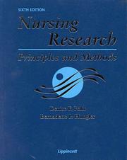 Nursing research : principles and methods /