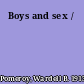 Boys and sex /