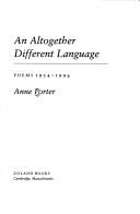 An altogether different language : poems, 1934-1994 /