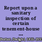 Report upon a sanitary inspection of certain tenement-house districts of Boston /