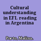 Cultural understanding in EFL reading in Argentina