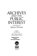 Archives and the public interest : selected essays /