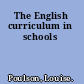 The English curriculum in schools