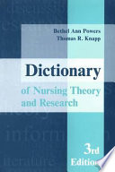 Dictionary of nursing theory and research