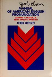 Manual of American English pronunciation /