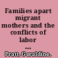 Families apart migrant mothers and the conflicts of labor and love /