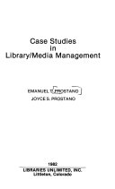 Case studies in library/media management /