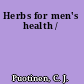 Herbs for men's health /