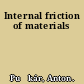 Internal friction of materials