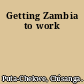 Getting Zambia to work